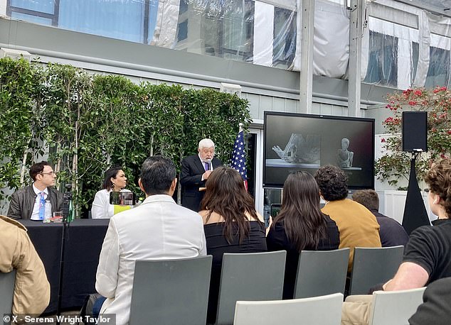 'So far we have tomographies [CT scans] and fluoroscopy analysis,' Maussan told DailyMail.com describing the x-ray and ultrasound data he unveiled at West Hollywood's Mondrian Hotel at the March 12 press event (pictured above)