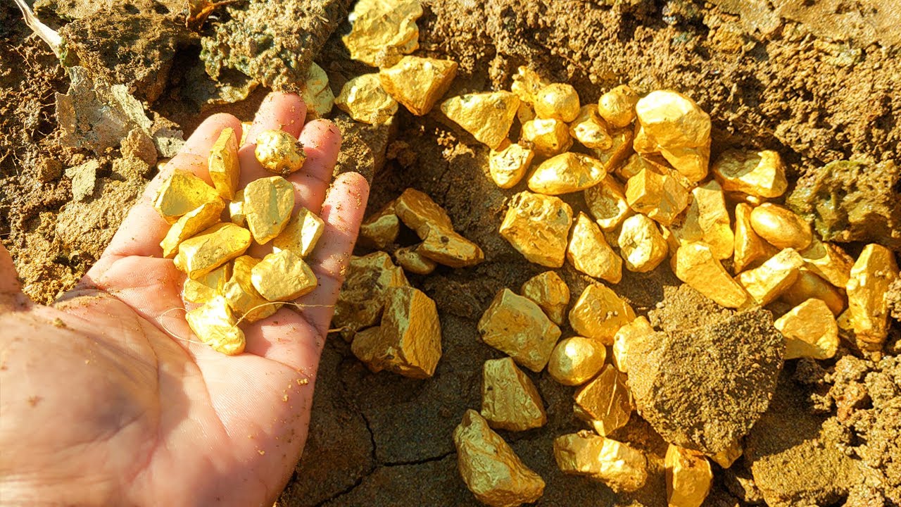 Top Mining Gold-Found a lot of gold & crystal by dig to find gold at the  mountain - gold mining