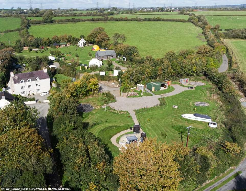 Mr Davies, owner of Apple Camping, said the dome which is now part of his creation was one of four domes that were built for Type 42 destroyers. The one he is in possession of was a 'spare'