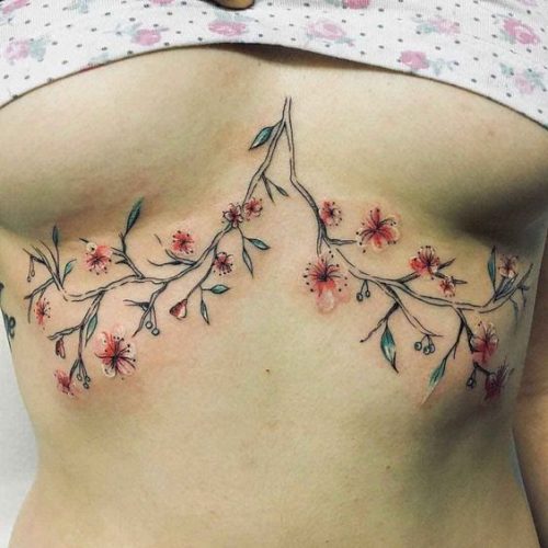 24 Elegant Under Breast Tattoo Ideas for Women