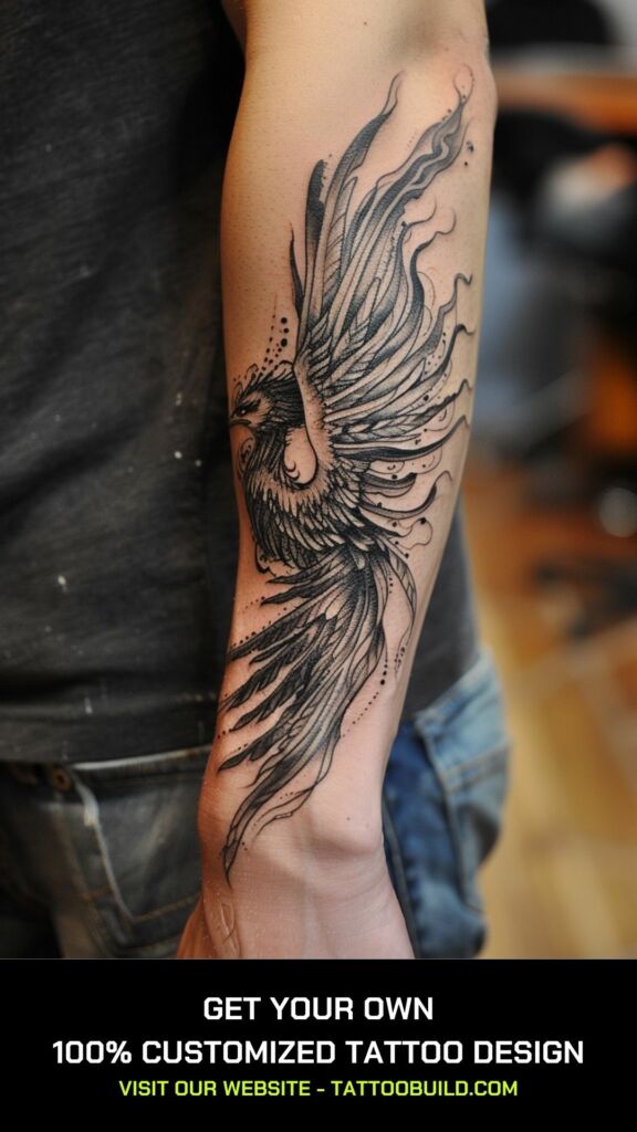 phoenix wing tattoo