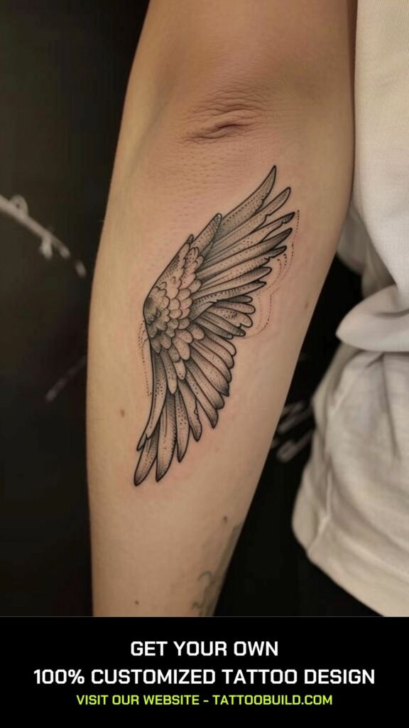 bird wing tattoo