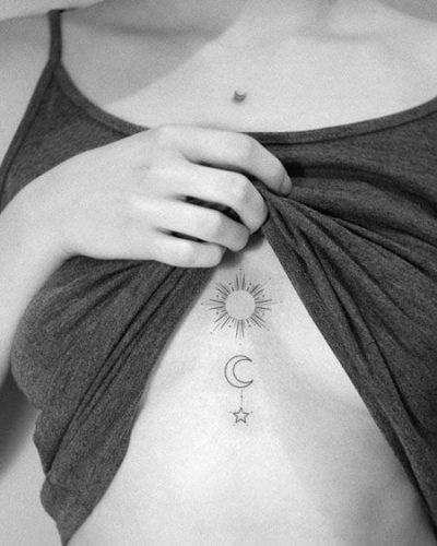 24 Elegant Under Breast Tattoo Ideas for Women