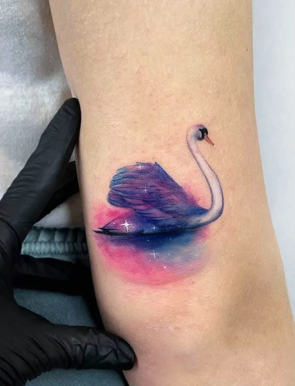 Swan symbolic love tattoo by @yesimkurtw