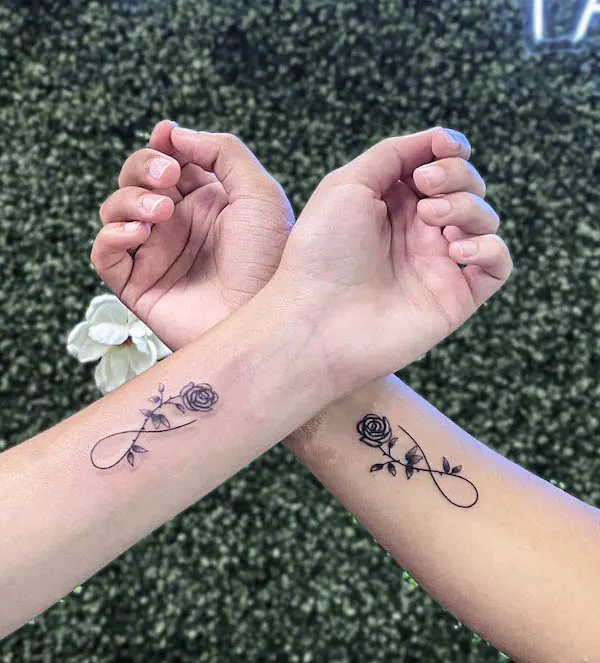 Infinity love symbol tattoo by @samustattoos