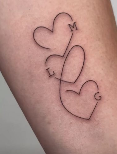 18 Three Hearts Tattoo Ideas for 2024