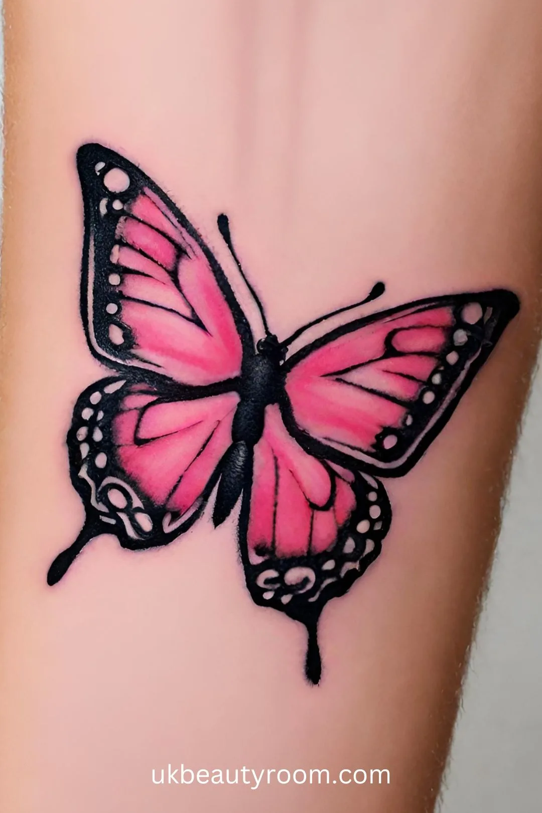 Pink Butterfly Tattoo