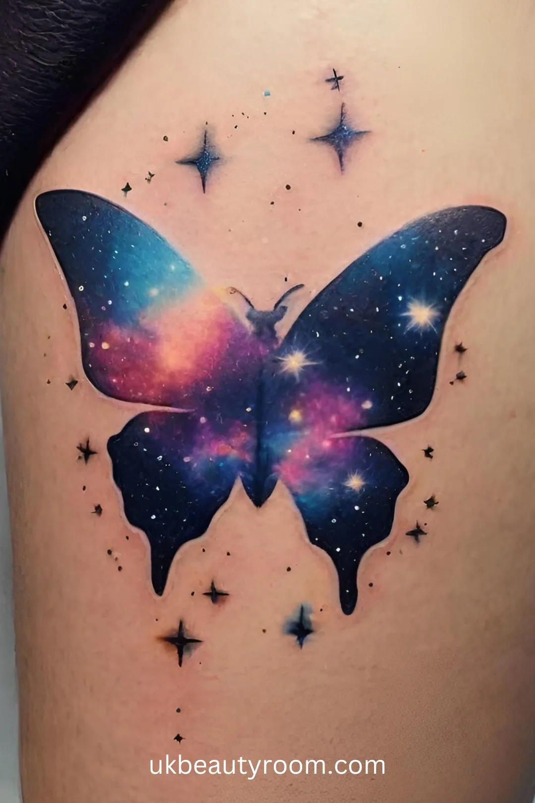 Cosmic Butterfly Tattoo