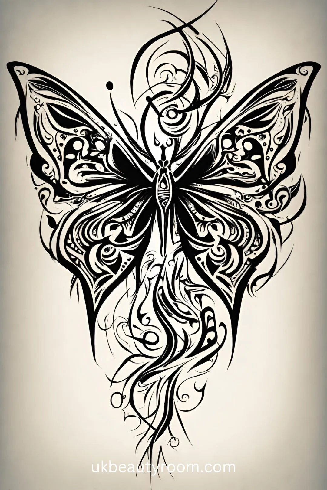 Tribal Butterfly Tattoo