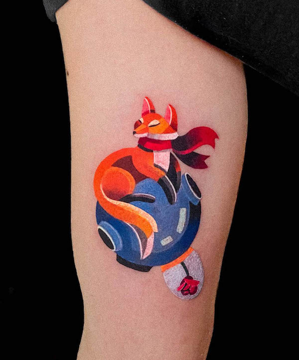 Little Prince fox tattoo by @_ferfy